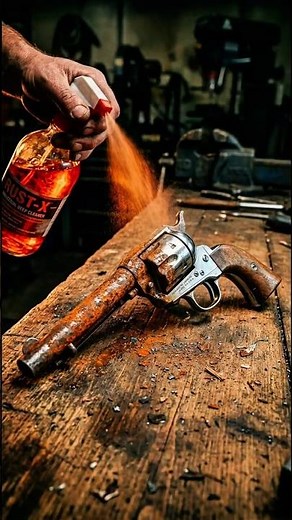 Extremely Rusted Remington 1875 Restoration | Satisfying Rust Removal ASMR #shorts