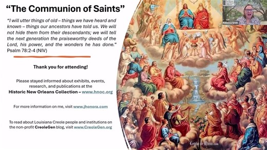 EBONY Magazine recently named HNOC’s Jari C. Honora to its “Power 100” list, which celebrates Black artists, community crusaders, and leaders across industries. Earlier this year Honora became the first historian to trace Pope Leo XIV’s Creole ancestry to the 7th Ward of New Orleans—just hours after the new pontiff was announced. In this video clip, recorded this summer at HNOC, Honora led a virtual lecture teaching participants how to conduct genealogical research using diocesan and religious a