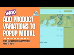 Add Variable Product Variations to Popup Modal :: Custom Woocommerce Theme Development