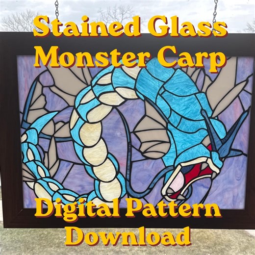 Stained Glass Monster Carp Digital Pattern Download - Etsy