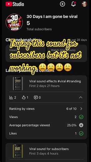 Viral sound not working for subscribers