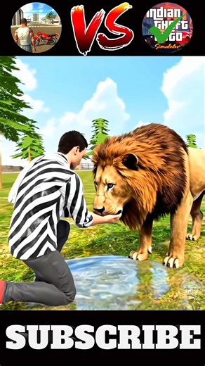 Lion love Challenge 🦁 in itas vs indian bike driving 3d 🔥😈 #shorts #gaming #gta #viral