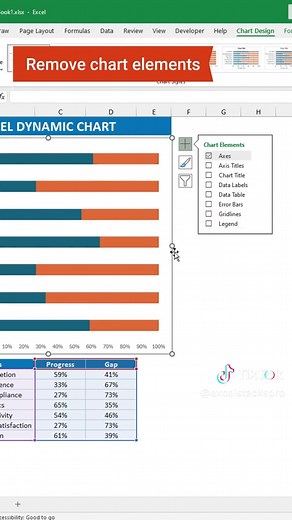 Create a Horizontal Scroll Bar Chart in Excel