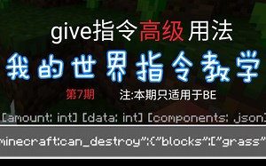 【我的世界】尽可能详细的指令教学 第7期（give的全部用法）