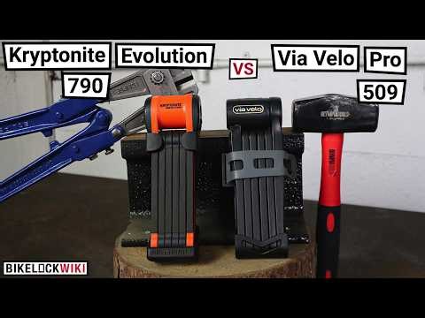 Kryptonite Evolution 790 vs Via Velo Pro 509 - Bike Lock Teardown Testing