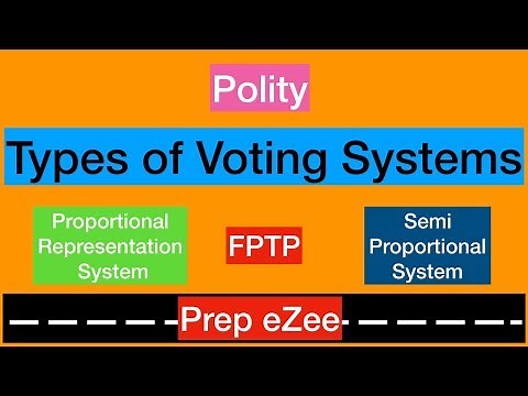 Types of Voting Systems - FPTP, Proportional Representation System