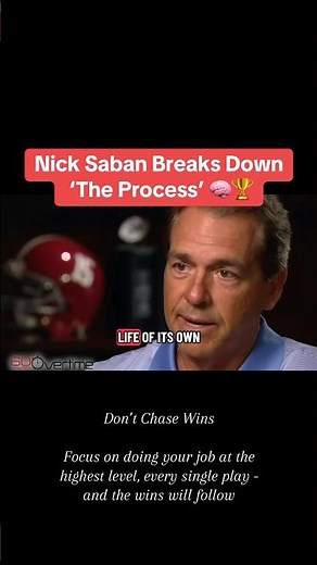 Nick Saban Explains ‘The Process’ 🧠🏆 #nicksaban