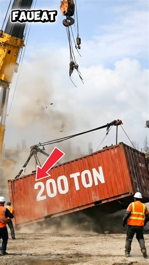 “Heavy Lift Disaster: Crane Drops 200-Ton Container” #fail #disaster
