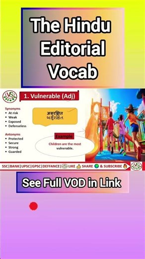 Today The Hindu Editorial Vocab | Learn Important Vocabulary With PrakrutiDharva#vocabulary#ssc#upsc