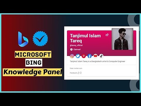 How To Create Microsoft Bing Knowledge Panel