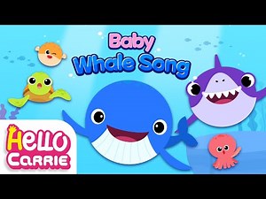 🐳Baby Whale🐋 Say hello to your ocean friends! | Animal Song | Hello Carrie Kids Song