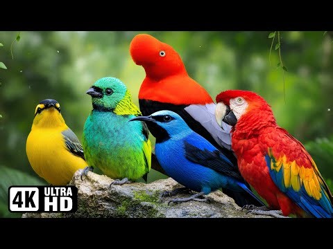 The Most Colorful Birds on Earth 🌿🦜 Breathtaking Nature & Wonderful Birds Songs 🌿 Stress Relief 🦜🌿