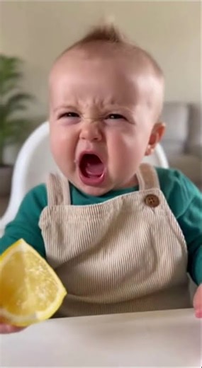 Baby's Hilarious Lemon Taste Test: Sour Surprise!