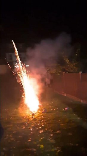 Fireworks explode in slow motion