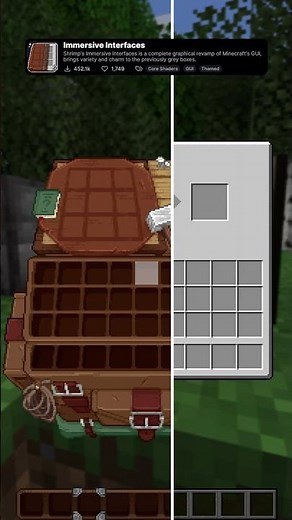 Immersive Interfaces: Best GUI Minecraft Texture Pack #minecraft #texturepack #shorts #mc