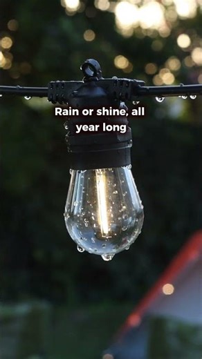 Solar festoon lights → easy peasy setup ✨ #Shorts