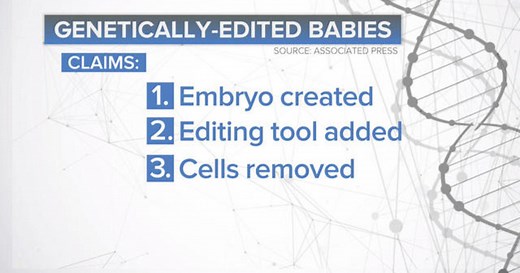 Chinese researcher claims he helped make first gene-edited babies
