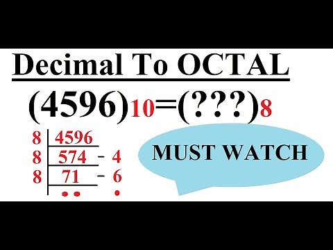 Decimal to OCTAL conversion| Number Systems