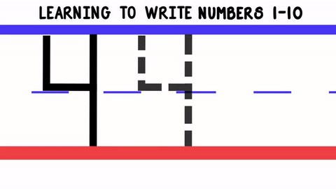 Learning to Write Numbers 1-10 | How to Write 1 to 10 for Kids | Handwriting Numbers Preschool on Make a GIF