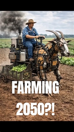 A Farmer Using a Robotic Goat to Harvest Crops – Future Farming Looks Insane!