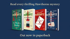 I'm thrilled that every one of my Hawthorne mysteries is now available to buy in a brand new paperback look: https://bit.ly/HawthorneSeries Pick up a new copy of The Word is Murder, The Sentence is Death, A Line To Kill and The Twist of a Knife and don't forget the fifth novel CLOSE TO DEATH is available to pre-order now: https://bit.ly/43UXU8v Which is your favourite in the series? | Anthony Horowitz