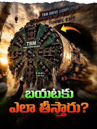 🤔💥How do you take out the TBM 👉 “? 😳” | Tunnel Boring Machine #shorts #facts #viral