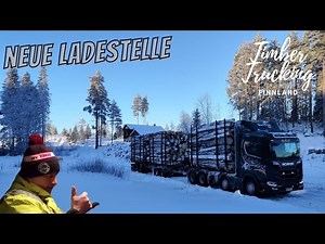Timber Truck Veikko | Ein Holztransporter auf verschneiten finnischen Straßen - neue Ladestelle