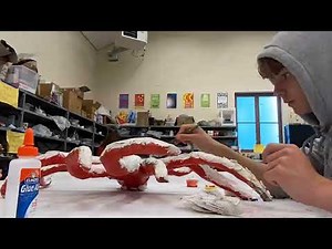 Octopus paper mache process