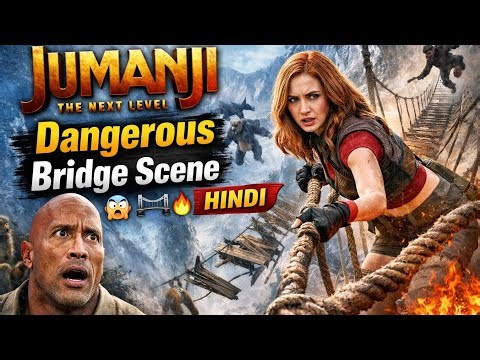 Jumanji The Next Level Dangerous Bridge Scene Hindi 😱🌉🔥 #jumanji #jumanji2