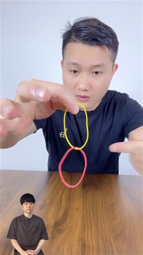 輪ゴム繋がるマジック Rubber Band Linking Magic Trick