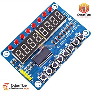 TM1638 BASED BOARD บอร์ดแสดงผลตัวเลข 8 หลักพร้อม LED และปุ่มกด