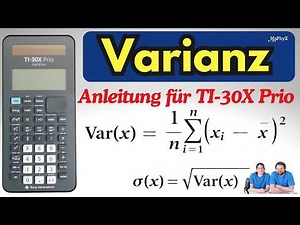 TI-30X Prio MathPrint Statistik: Standardabweichung, Varianz, Mittelwert