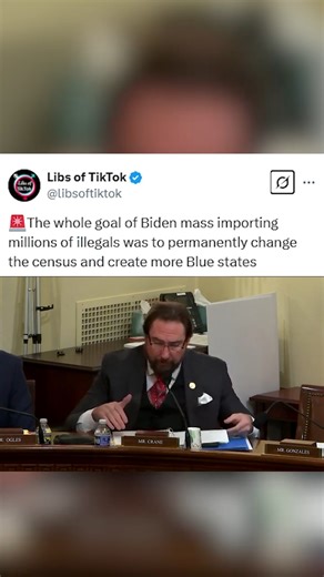 43K views · 2.5K reactions | The whole goal of Biden mass importing millions of illegals was to permanently change the census and create more Blue states | Libs of Tik Tok | Facebook