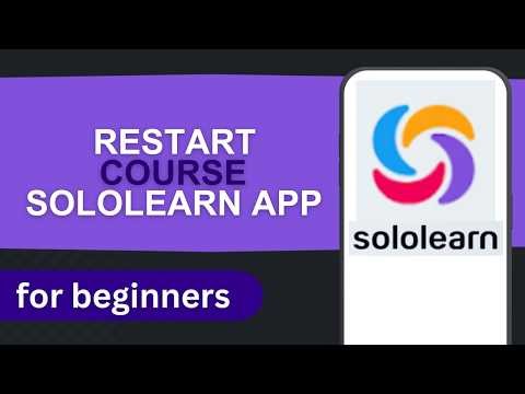 How to Restart Course in SoloLearn App on Mobile | SoloLearn Tutorial For Beginners