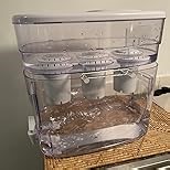 Invigorated Water - Alkaline Countertop Water Filter Dispenser, Large 52-Cup Capacity, Mineralized Alkaline Water, BPA-Free, 96 Gallons/Filter (White, 3 Filters Included)