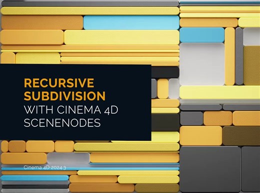 C4D场景节点制作自适应滑动：Recursive Subdivision with Cinema 4D Scene Nodes