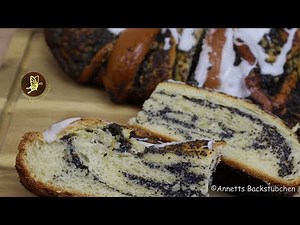 Mohnstriezel - Hefezopf / Hefegebäck - Backrezepte