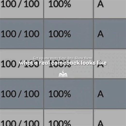 Get up one more time, bro