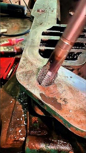 Damaged Bolt Thread Restoration with Brass Bushings.#shorts #satisfying #working #mechanic