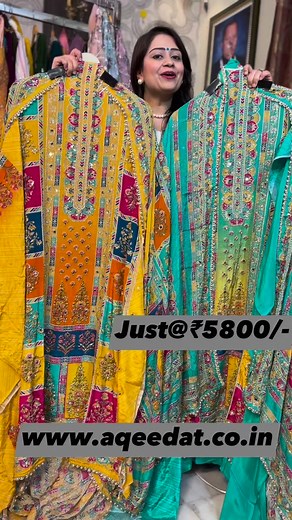 16K views · 103 reactions | Pure Crepe Designer Wear To Place order click on link  https://aqeedat.co.in/live/happy-shiv-ratri-8324 | AQEEDAT | Facebook