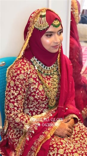 TANGLED GLOW BY SISTERS 🇮🇳🇦🇪 on Instagram: "Bride Shafnaz in her wedding look ♥️♥️ . . ."