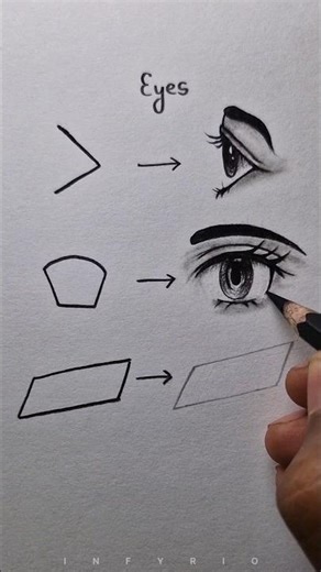 Easiest Eye Drawing Tutorial 😱👁️ #drawing #sketch #tutorial #shorts