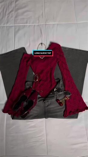 Flirty Soft Girl Outfits with Long Sleeve and Asymmetrical Tops