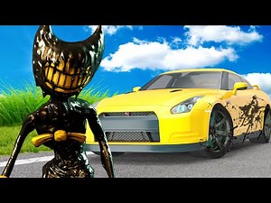 INK DEMON From Bendy RUINED My Nissan GTR in Gmod! (Garry's Mod RP)