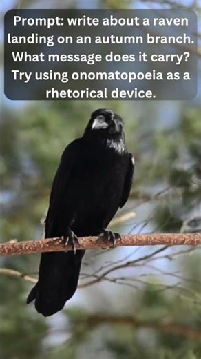 Witch Cozy Mystery Writing Prompt! ✨ Raven for Onomatopoeia