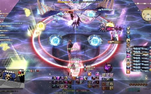 【FF14】P12S门神无敌改+双T远近 DKMT第一视角减伤轴解说（配置黑白骑+白学）