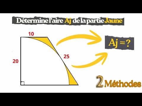 Right trapezoid + quarter circle: tricky exercise (2 methods explained)