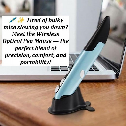 🖊️✨ Tired of bulky mice slowing you down? Meet the Wireless Optical Pen Mouse