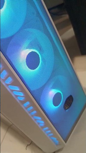 Watch the stunning LED glow as we power up the PC in a sleek Cooler Master casing! 🌟