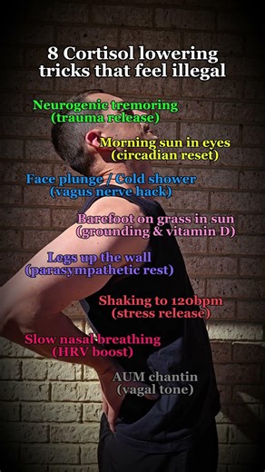 Cortisol lowering tricks #nervoussystemregulation